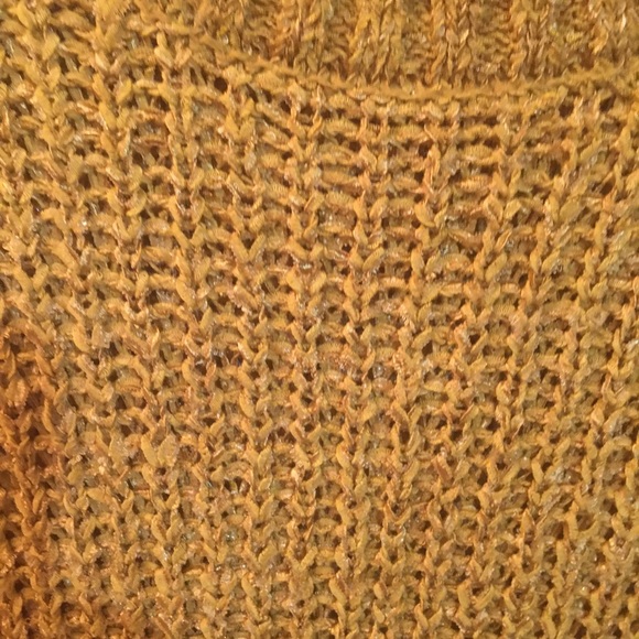 Paraphrase oversized Hand knit Mustard Sweater M - Picture 3 of 4